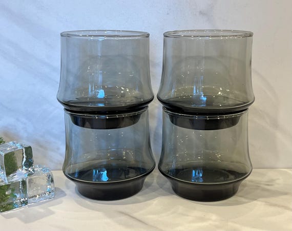 Vintage Swanky Smokey Brown Cocktail Glasses. Libbey Impromptu Glassware.  Set of Four. 1960/1970's - Etsy