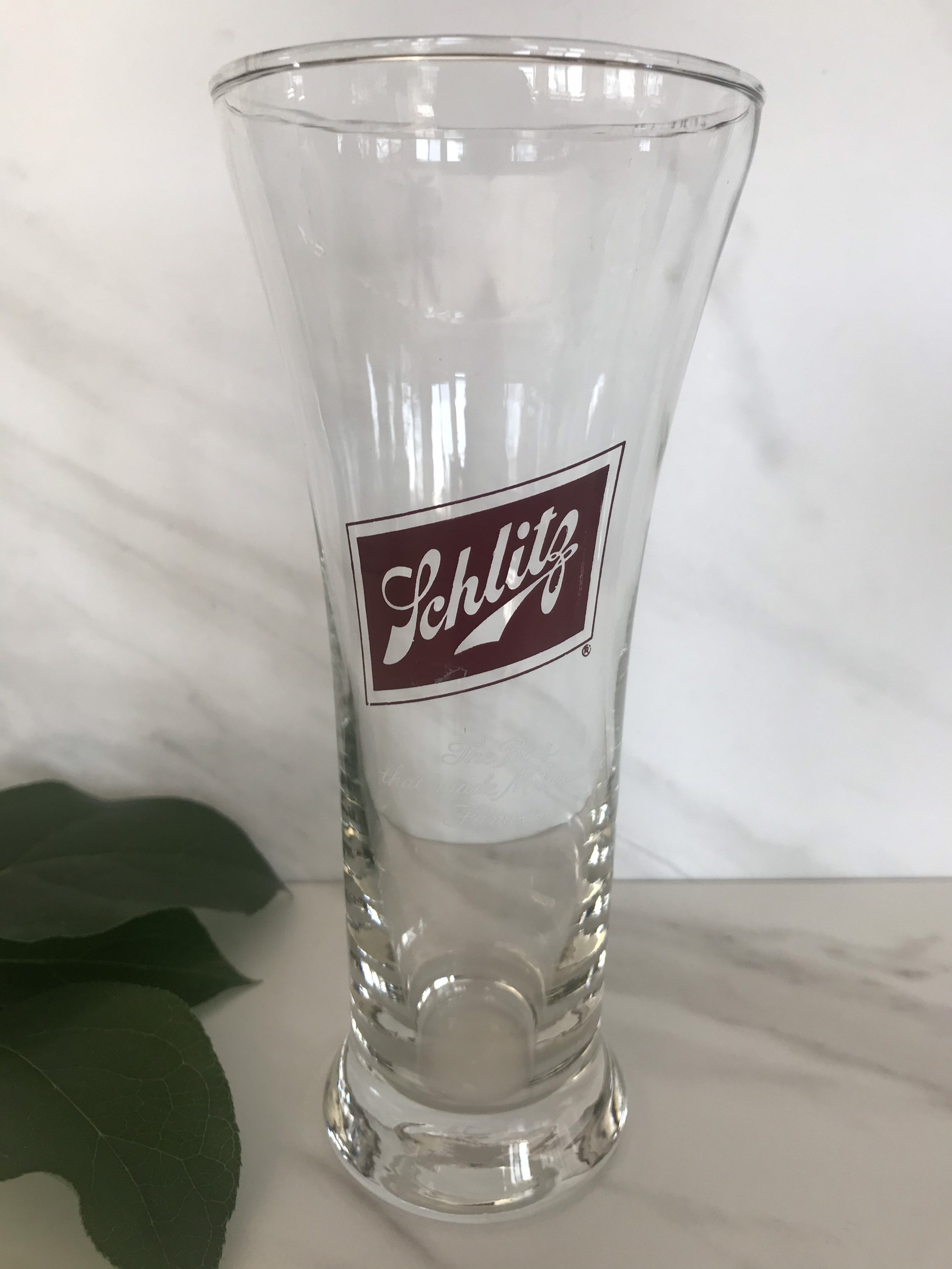 Schlitz Beer Vintage Tall Pilsner Schlitz Libbey Glass marked Etsy