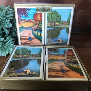 Midway Vintage Poker Playing Cards. Standard Double Deck. Original Gold Foil Label. 1950/1960’s Poker Bridge