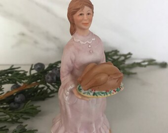 Hallmark Keepsake Vintage Porcelain Ornament. Special Edition A Christmas Carol Collection. Mrs. Crachit Fine Porcelain. 1991.