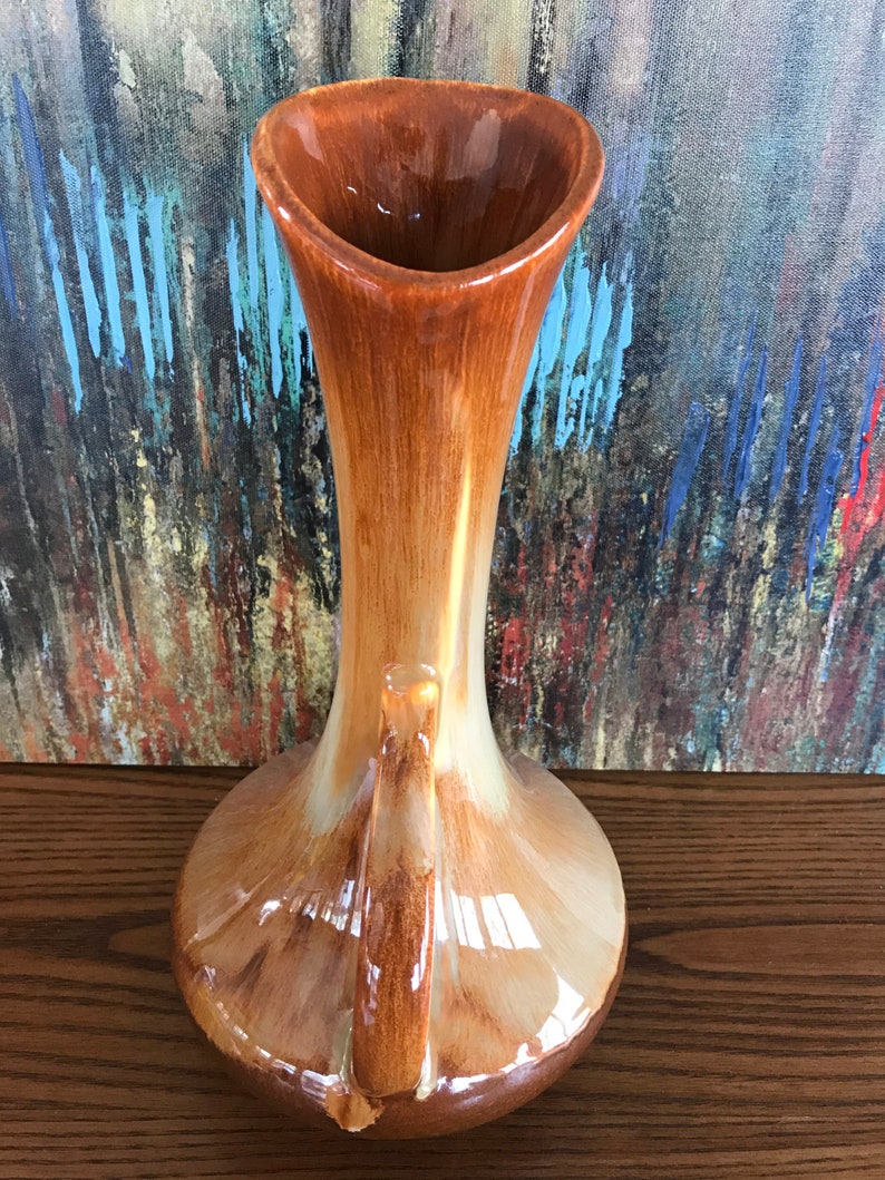 Beautiful Vintage Royal Haeger Pottery Brown Drip Glaze Vase Etsy