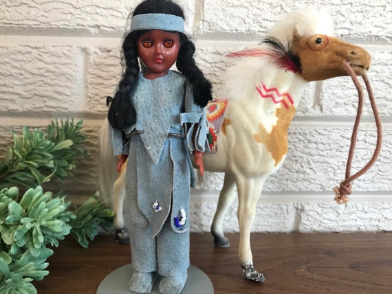 Native American 8” Doll 1960's Carlson Doll - Etsy Israel