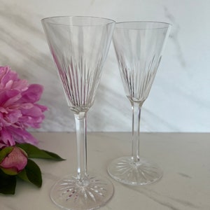 Waterford Style Vintage Crystal Cut Aperitif Cordials. Set of Two. 1980’s