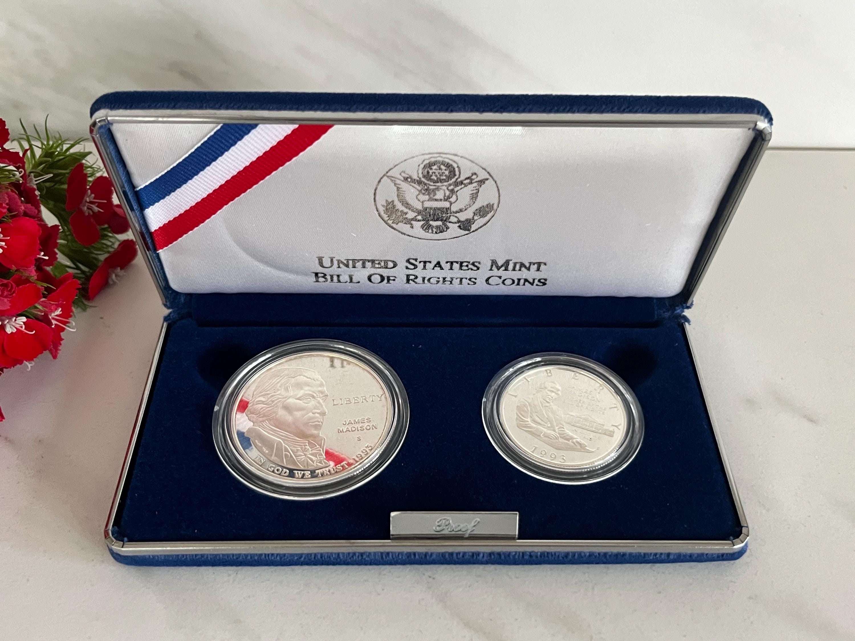1993 United States Bill of Rights Coins Coin Set  Commemorative Coin Collectible. All Original  Box.*read list
