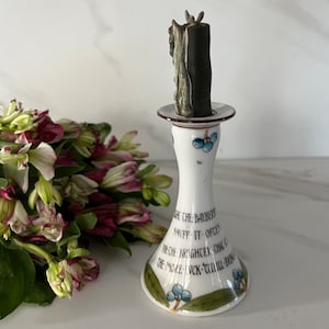 Antique Art Nouveau Victoria Austria Porcelain Boudoir or Bedroom Candle. Marked Victoria Austria Patented 1914 on bottom.