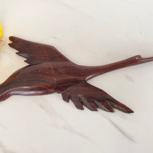 Unique Wall Hanging Hand Carved whimsical wooden bird. 1960’s