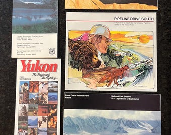 アラスカ パンフレット Alaska Vintage Souvenir Road Maps and Tourist Pamphlets and