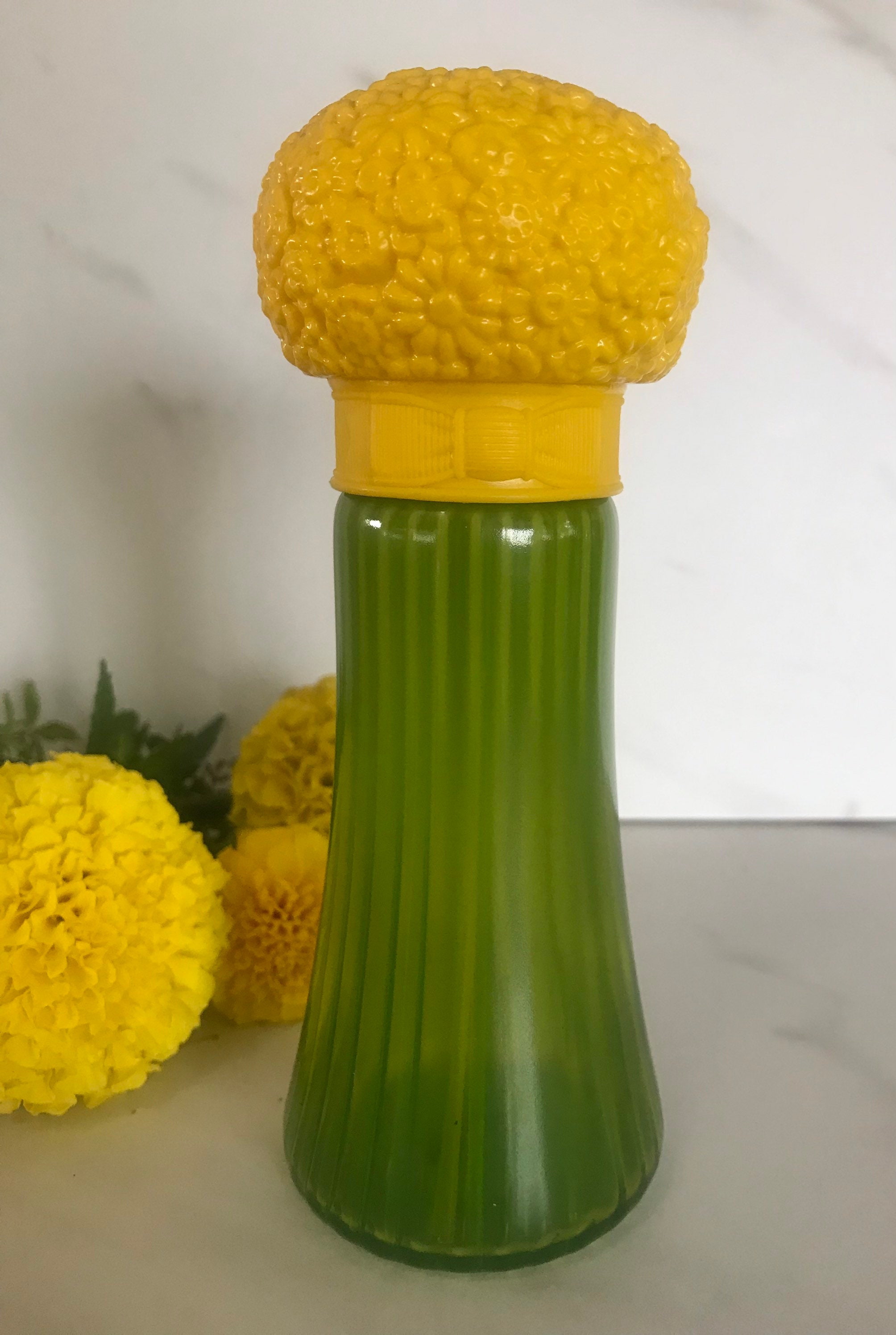 Avon Vintage Perfume Field of Flowers Green Perfume Bottle Etsy