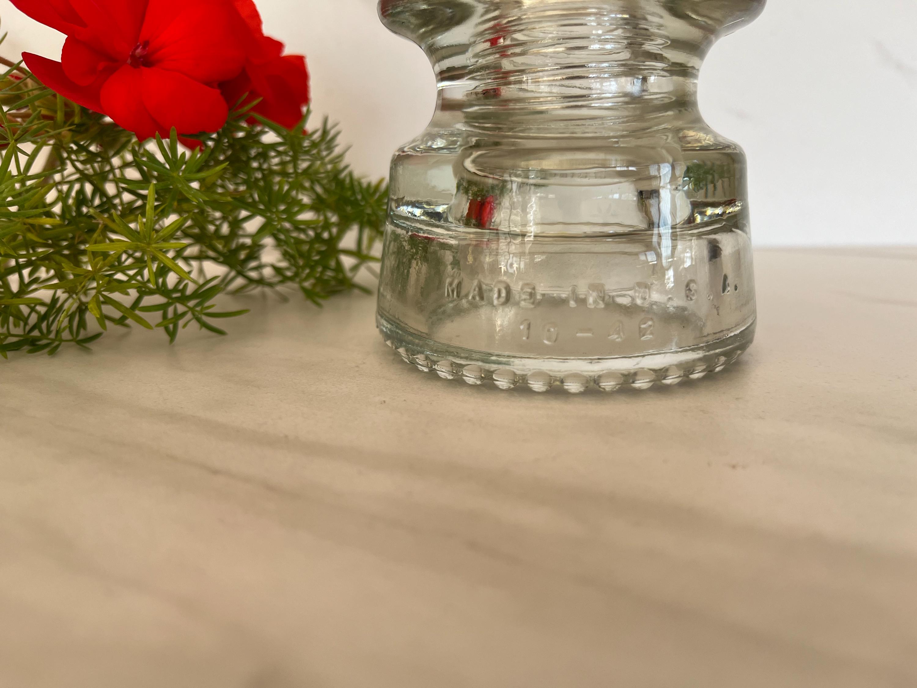 Antique Hemingray Clear Glass Insulator. * Larger Size. Marked ...