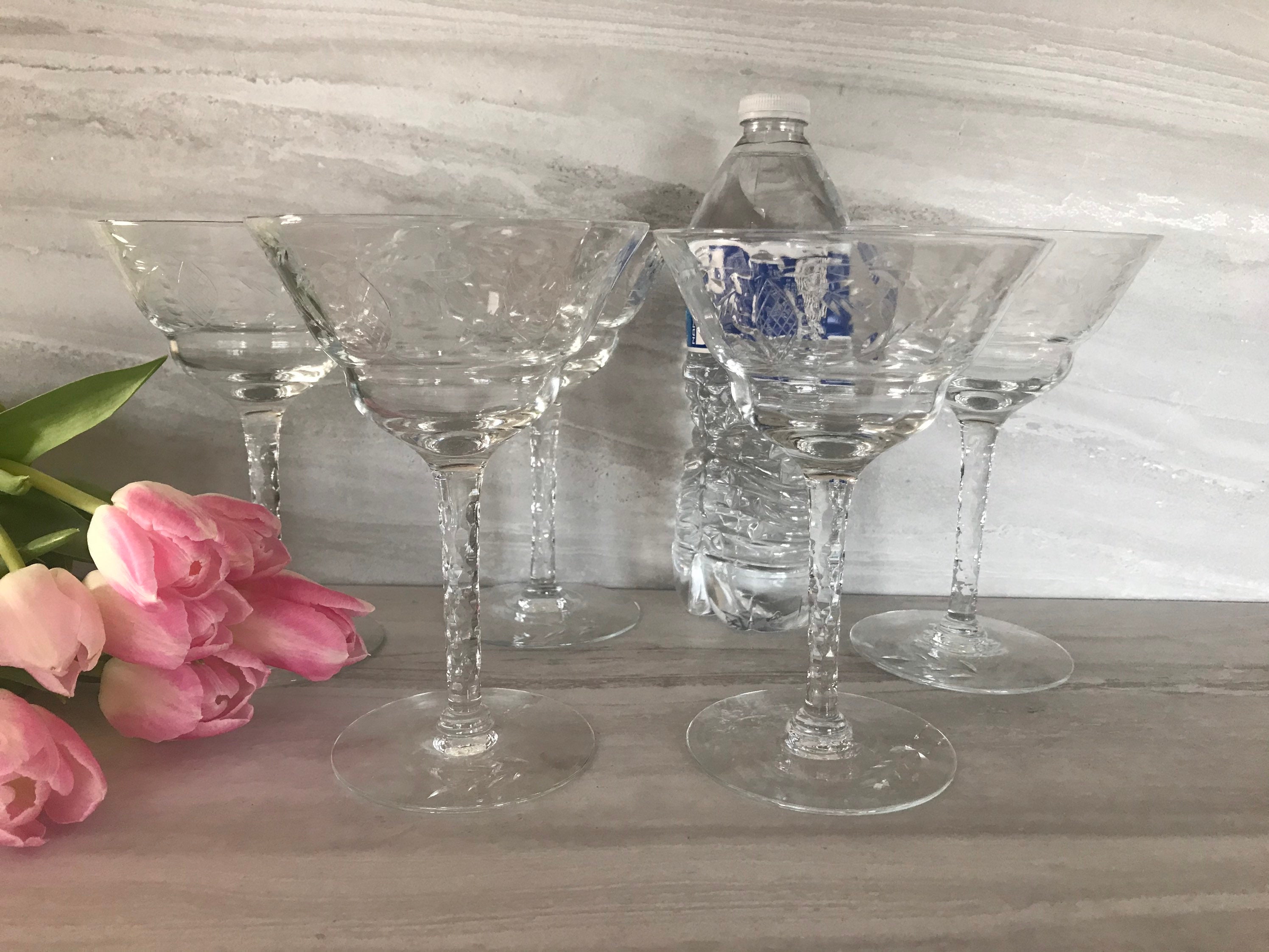 Vintage Bryce Style Stemware Polished Crystal Ornate Cup, Stem and Base ...
