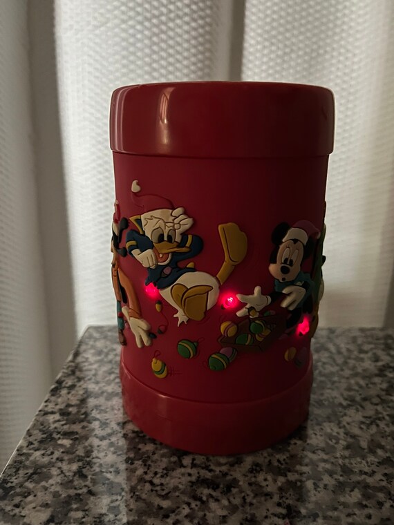 RARE Set of 2 Vintage Walt Disney Mug/coffee Cups/espresso Mug/mickey  Mouse/1990s/christmas Lights/minnie/goofy/donald Duck/holiday Gift 