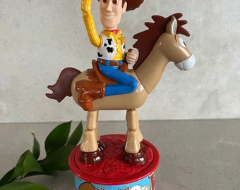 Disney Toy Story Woody and Bullseye Vintage Nerds Candy Dispenser. McDonalds Happy Meal Toy.