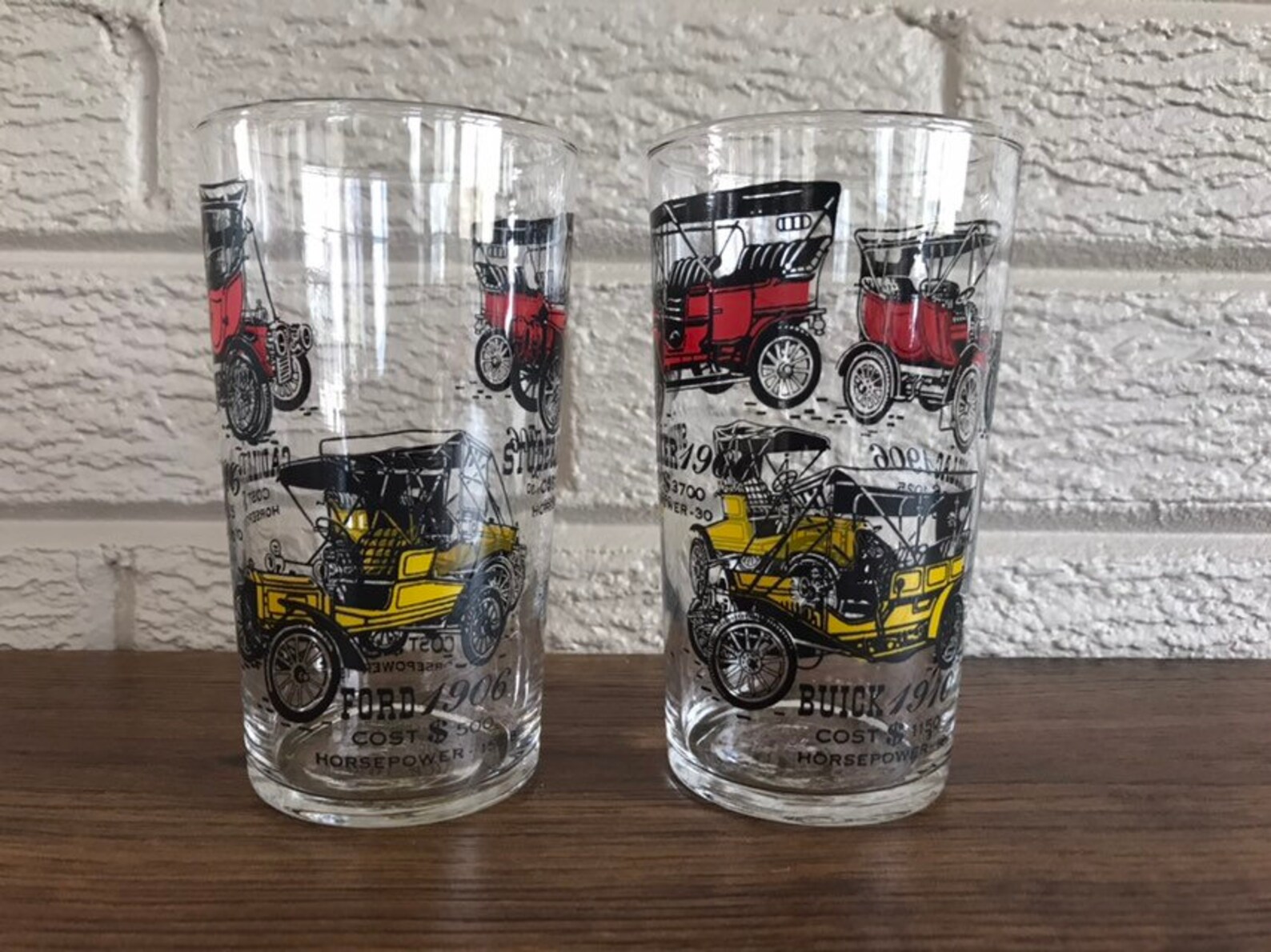 1960's Swanky Swigs Libbey Glass Vintage Car Glasses With Etsy