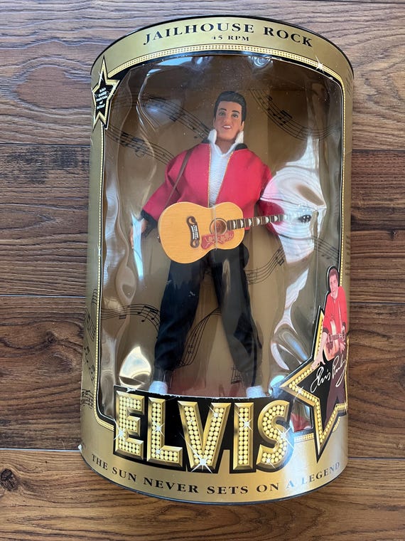 Elvis The Sun Never Sets on a Legend Jailhouse Rock Doll Hasbro 1993