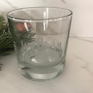 Jim Beam Whiskey Vintage Rocks or Low Ball Glass with Football indent 1990’s