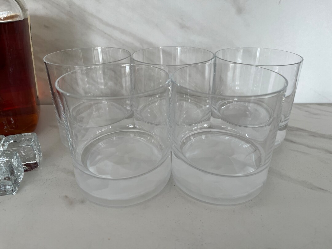 Moon Bottom Crystal Whiskey Low Ball Rocks Glasses. Weighted Bottom ...