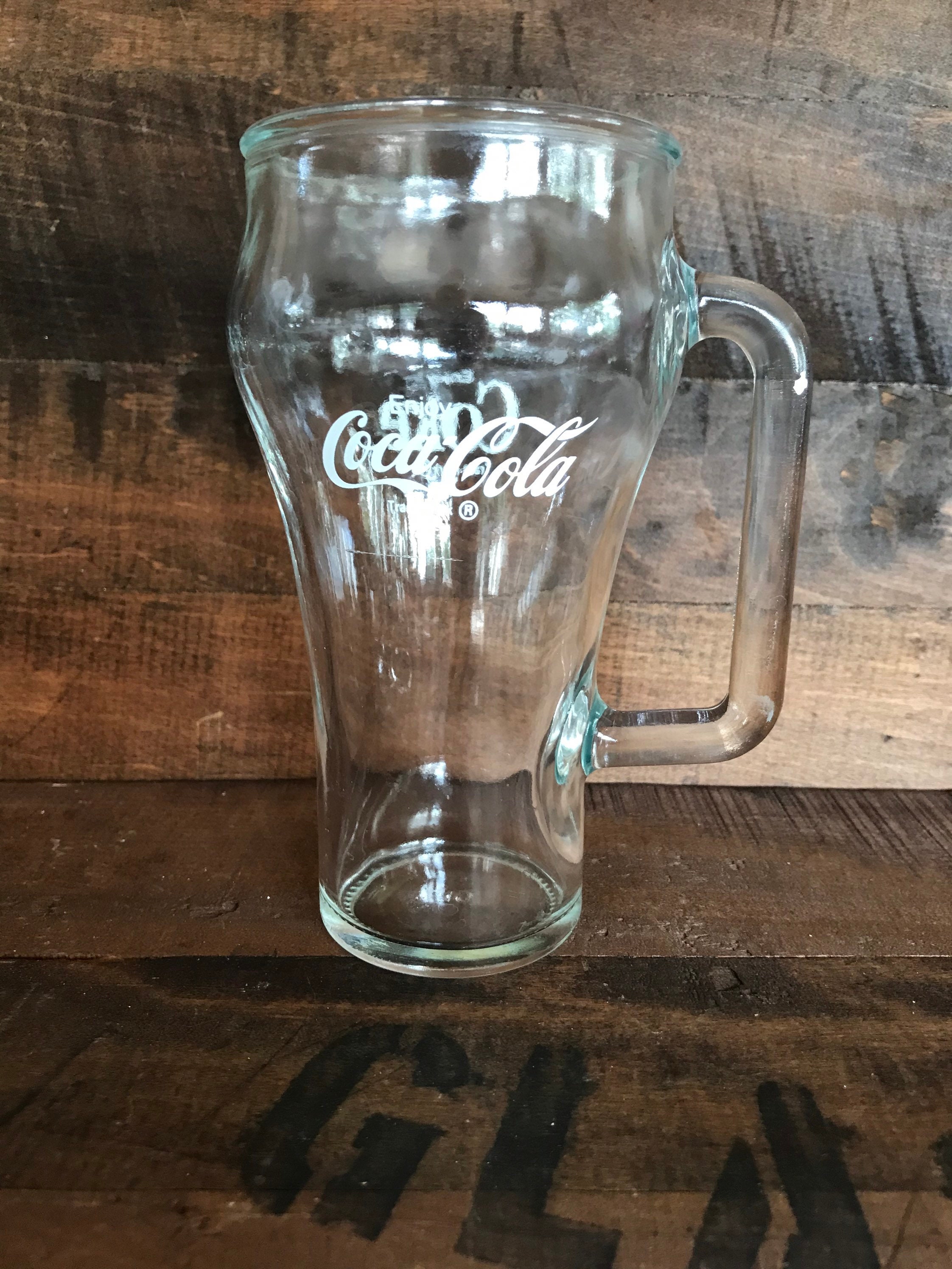 Vintage Coca Cola Soda Glass with Handle 1970s Etsy