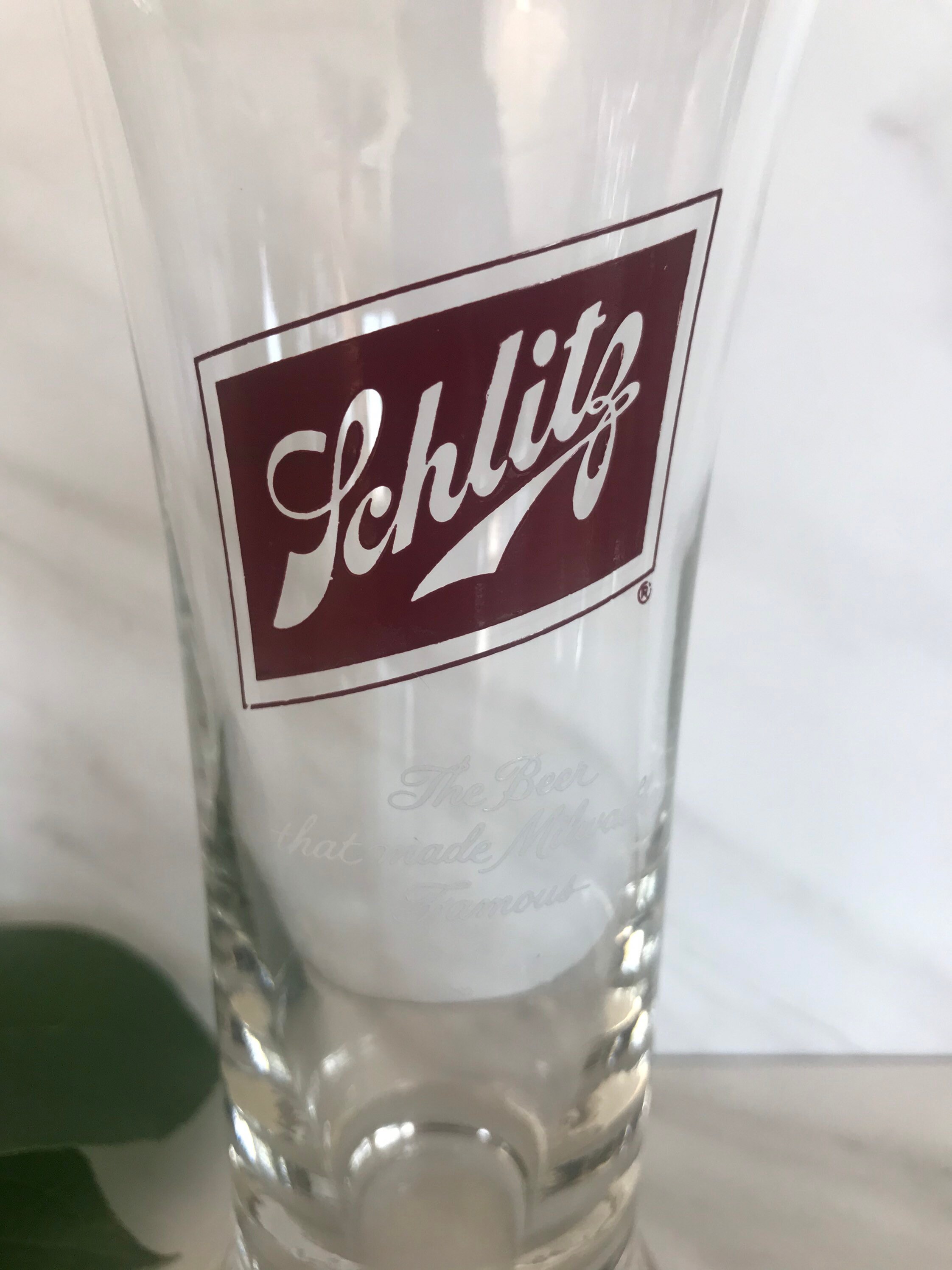 schlitz beer glass 1970s