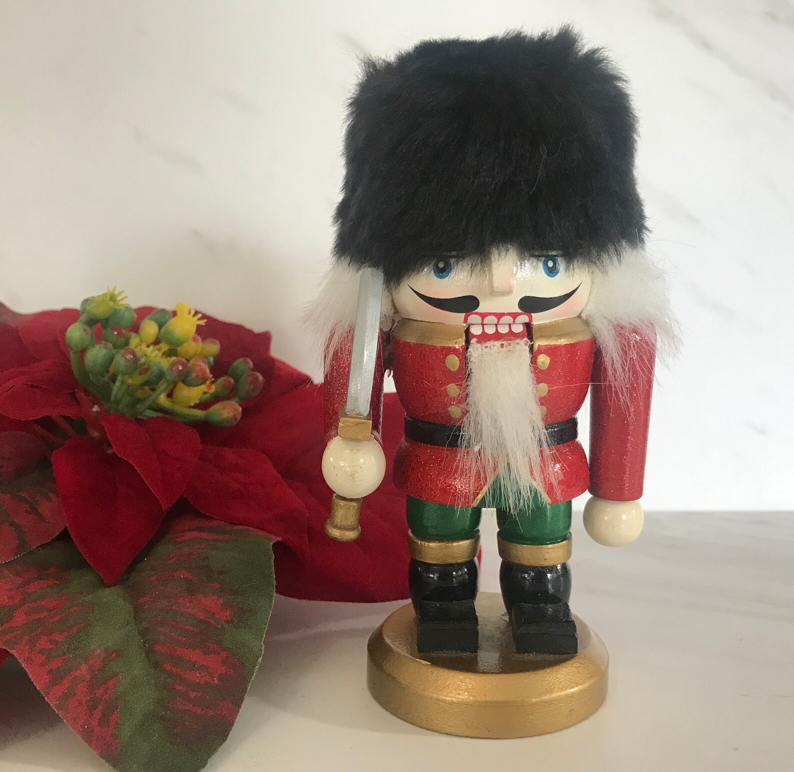 Vintage Nutcracker Royal Guard With Sword. Ornate Uniform and Etsy