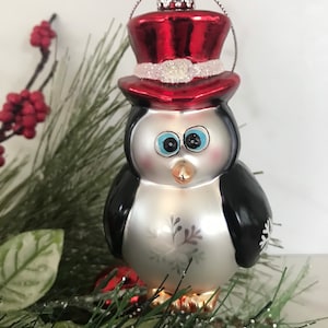 Vintage Mercury Glass Christmas Ornament Penguin 1990’s