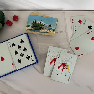 Cartes à jouer. Road Runner et Dessert Standard Double Deck avec étui en plastique. Cartes à jouer. Originale