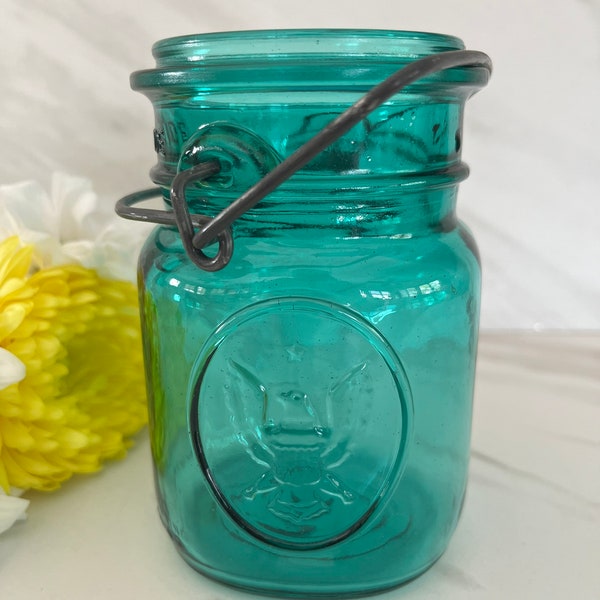 Blue Ball Bicentennial Mason Jar Etsy