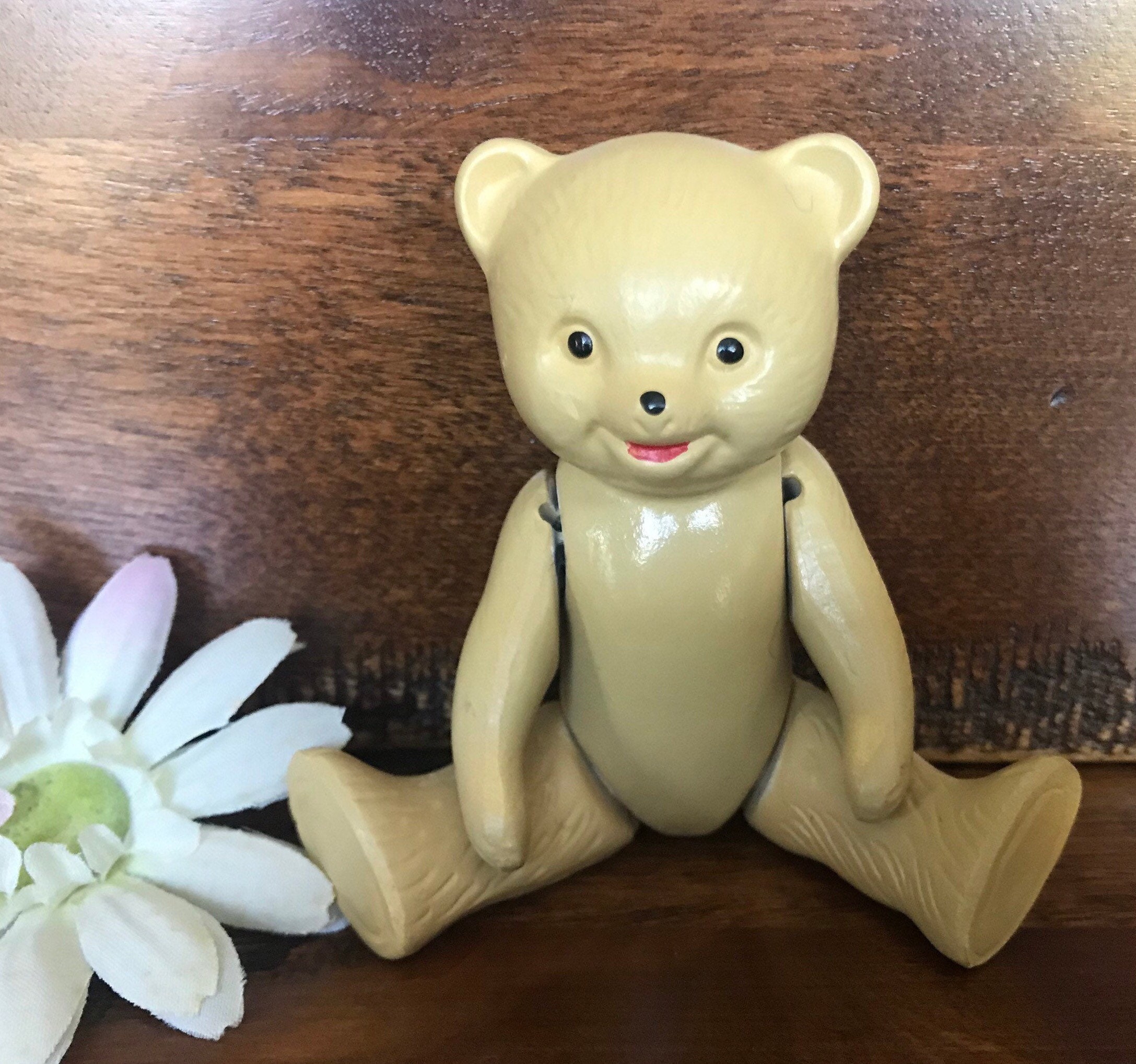 Teddy Bear Ceramic Jointed Miniature. Made in Japan 1970s | Etsy