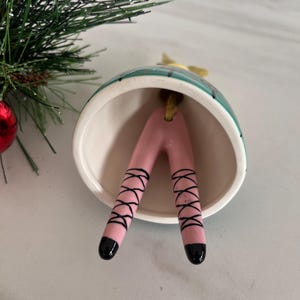 Anthropologie Ballerina Bell Ceramic Ornament. Collectible Vintage Anthropologie Bell Ornament. See listing for details image 2