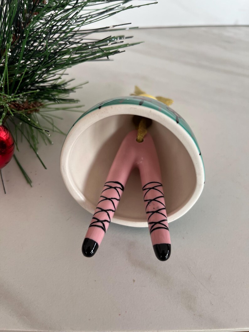 Anthropologie Ballerina Bell Ceramic Ornament. Collectible Vintage Anthropologie Bell Ornament. See listing for details image 2
