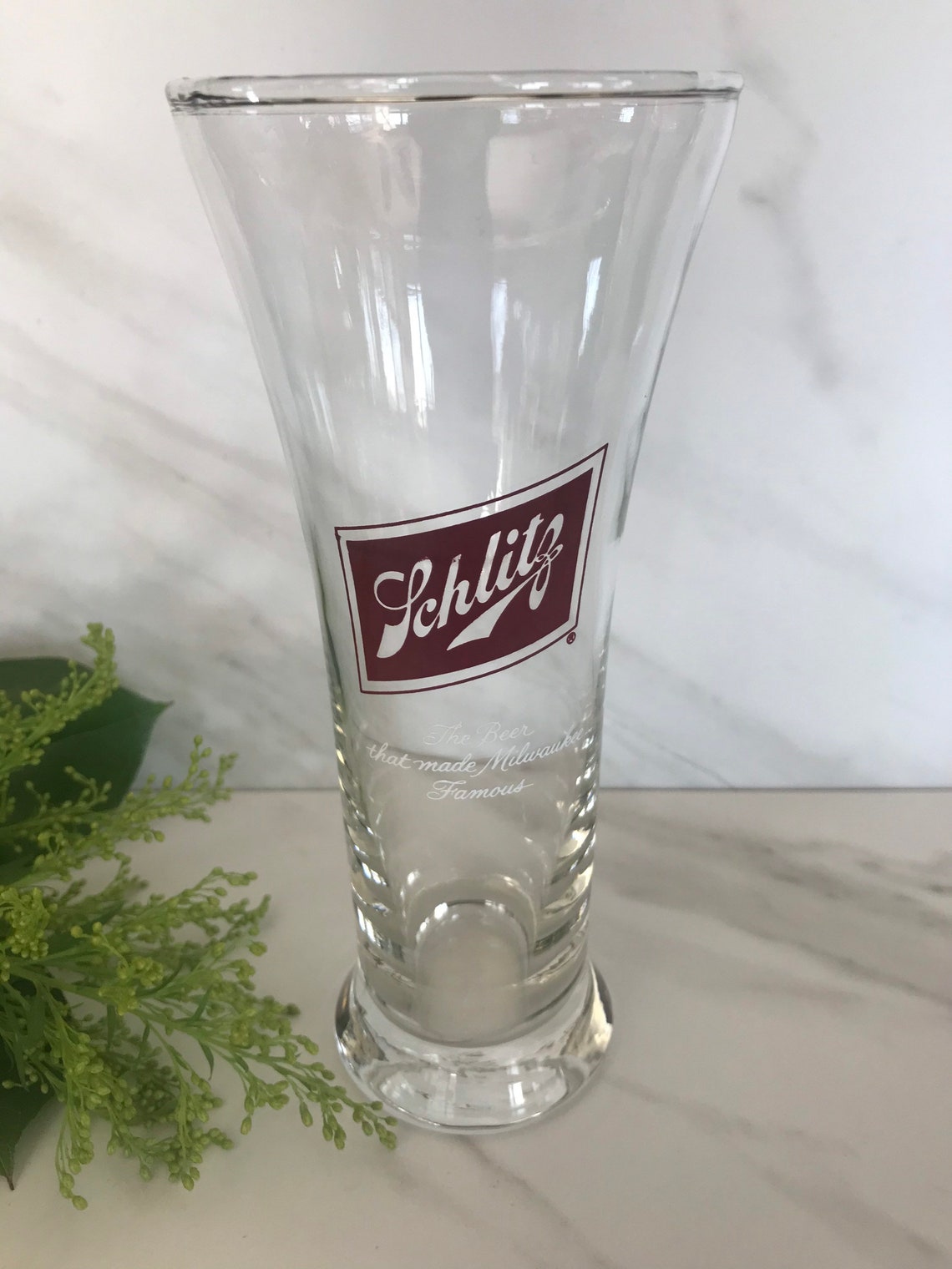 schlitz beer glass 1970s