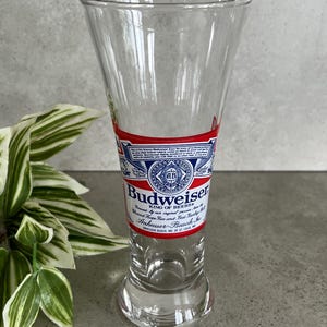 Budweiser King Of Beers Vintage Tapered Pilsner Beer Glass. Anheuser Busch and Co. Libbey Glass 1970/1980’s