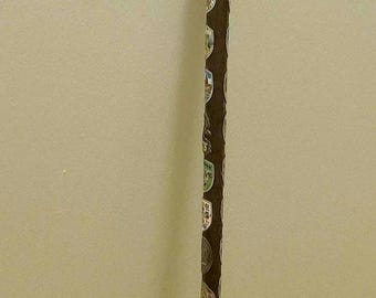 VINTAGE German Wanderstock Hiking stick Walking OKTOBERFEST 25 metal enamel badges W. Germany