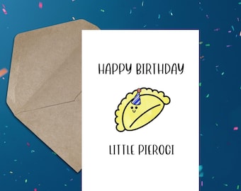 Pittsburgh Pierogi Birthday Card Digital Download