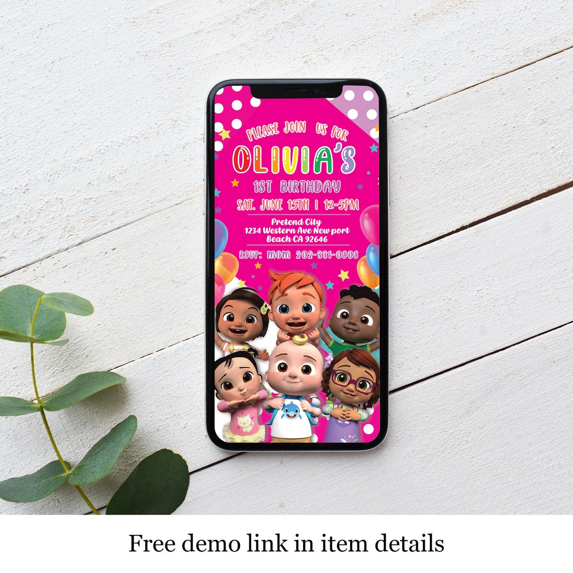 Digital Cocomelon Birthday invitation Cocomelon invites | Etsy