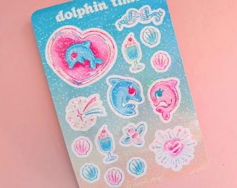 Dolphin Time | Ocean Themed Sticker Sheet