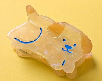 Caramel Puppy Small Hair Claw Clip | Cute Hair Accessories
