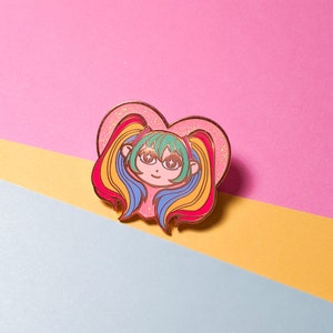 CLEARANCE | Miku Loves You | Pan Pride | Enamel Pin