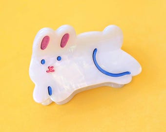 White Bunny Mini Hair Claw Clip | Cute Hair Accessories