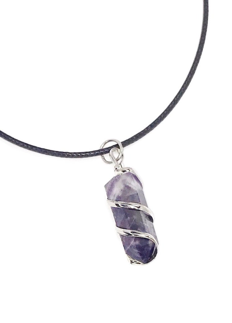 Third Eye Intuition Amethyst Spiral Necklace
