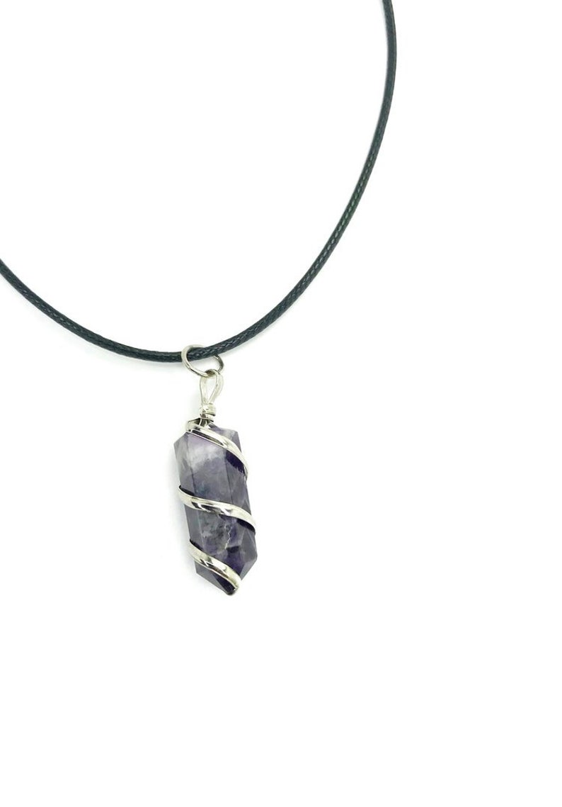 Third Eye Intuition Amethyst Spiral Necklace