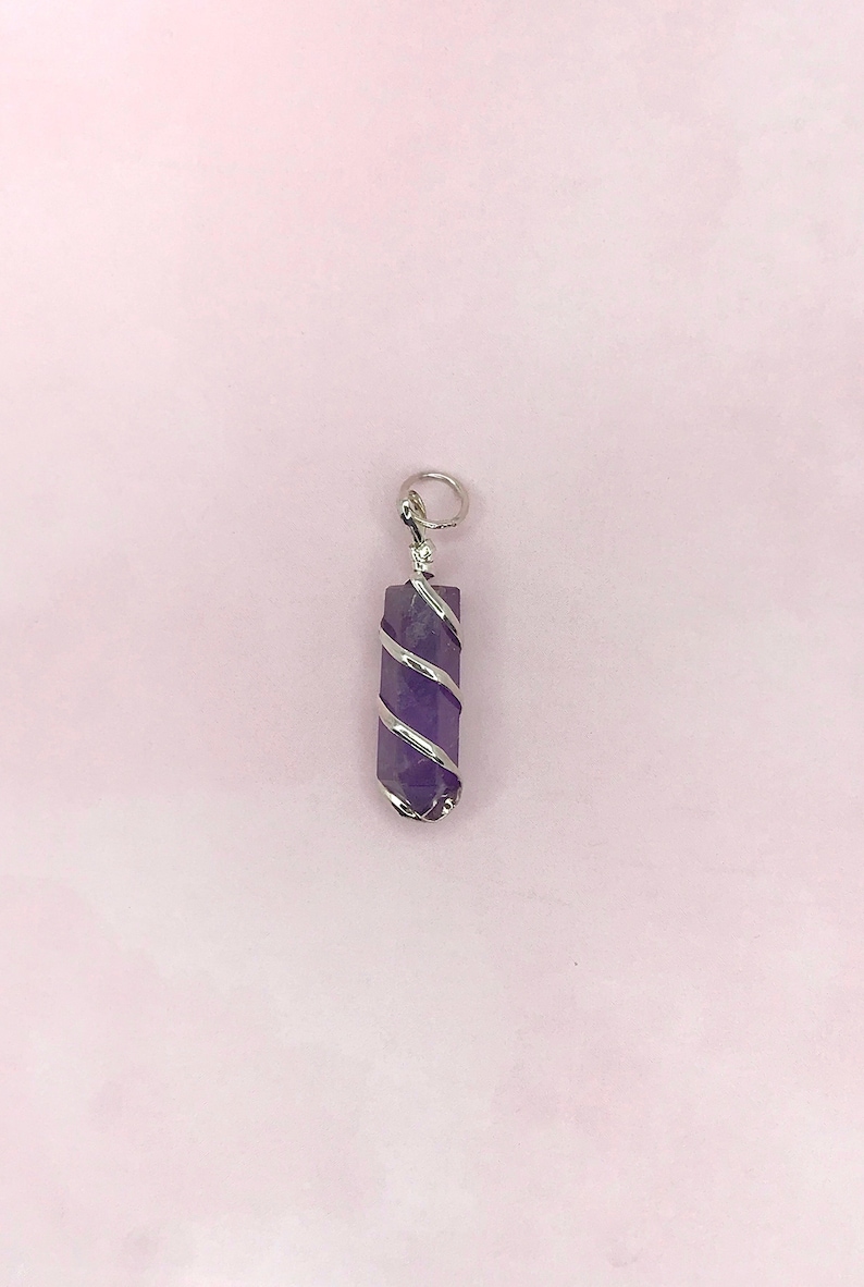 Third Eye Intuition Amethyst Spiral Necklace