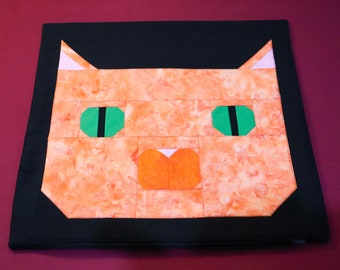Quilted Cat cushion cover 50cm