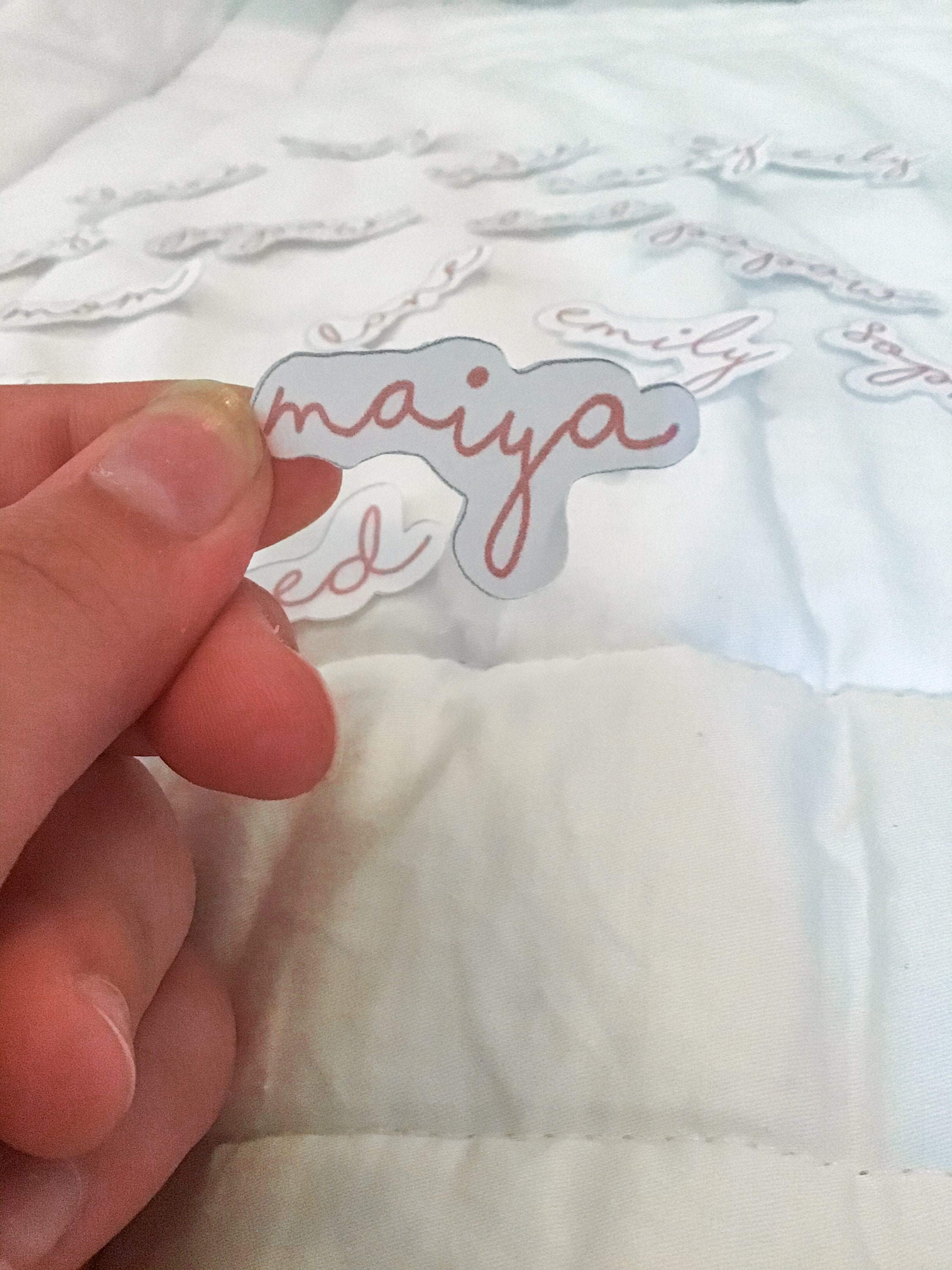 Custom name stickers waterproof Etsy