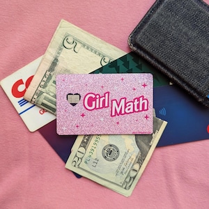 Skin Fille Maths Glitter Crédit Débit