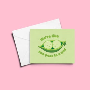 Two Peas in a Pod Green Guy Greeting Card
