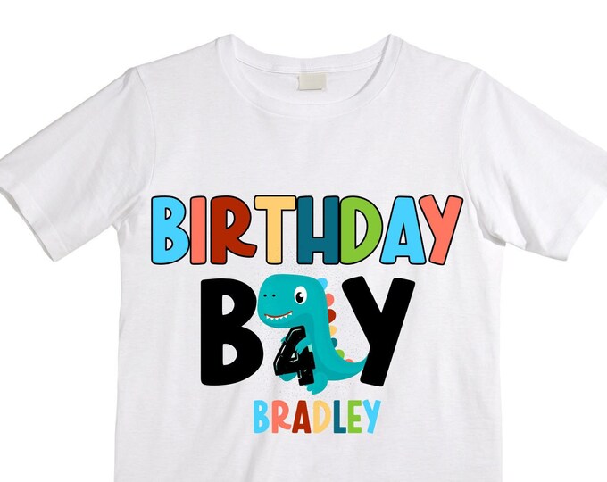 Personalized Dinosaur theme Birthday Shirt. Three Birthday. Boy's Dino Birthday Shirt. Dinosaur Birthday Shirt. THREE Rex