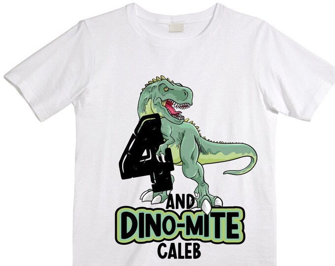 Personalized Dinosaur theme Birthday Shirt. Three Birthday. Boy's Dino Birthday Shirt. Dinosaur Birthday Shirt. THREE Rex