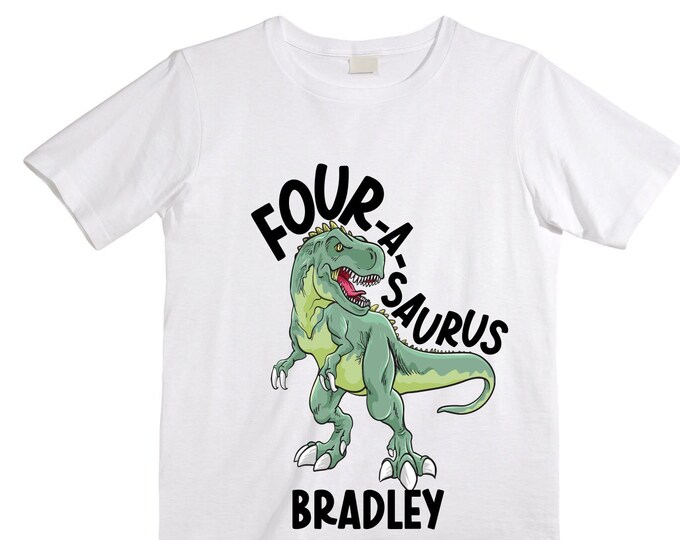 Personalized Dinosaur theme Birthday Shirt. Three Birthday. Boy's Dino Birthday Shirt. Dinosaur Birthday Shirt. THREE Rex