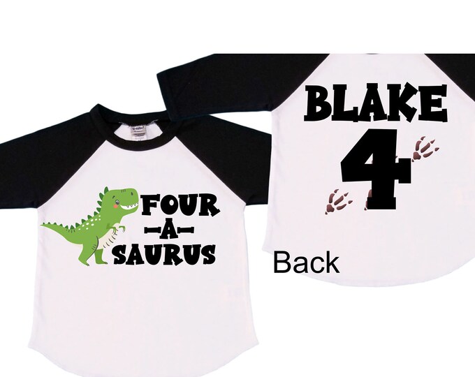 Personalized Dinosaur theme Birthday Shirt. Three Birthday. Boy's Dino Birthday Shirt. Dinosaur Birthday Shirt. THREE Rex