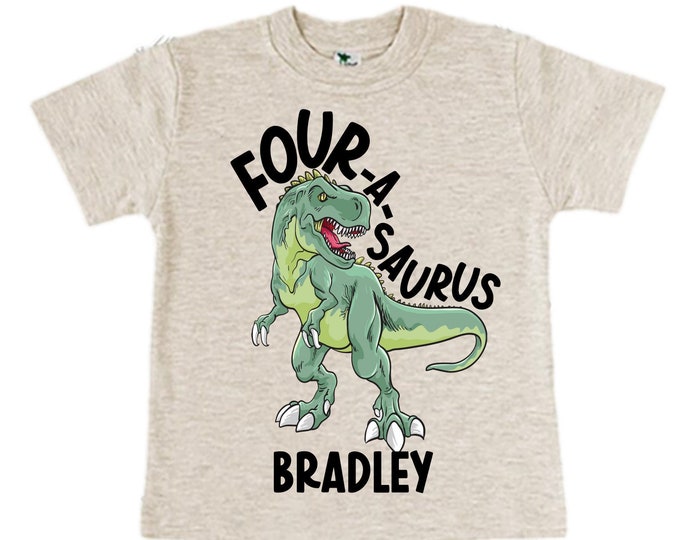 Personalized Dinosaur theme Birthday Shirt. Three Birthday. Boy's Dino Birthday Shirt. Dinosaur Birthday Shirt. THREE Rex